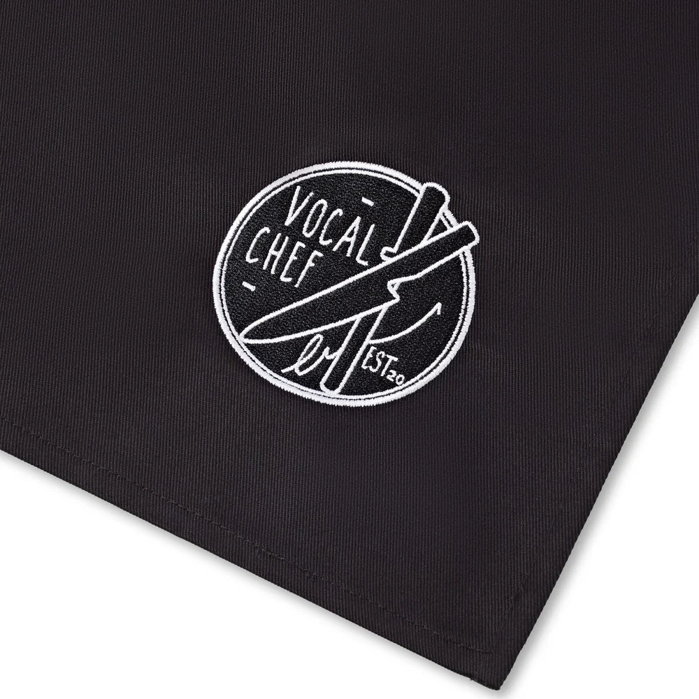Vocal Chef crest embroidered on the apron