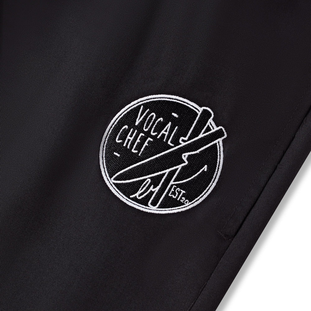 Vocal Chef professional black chef trousers original design kitchen workwear UK
