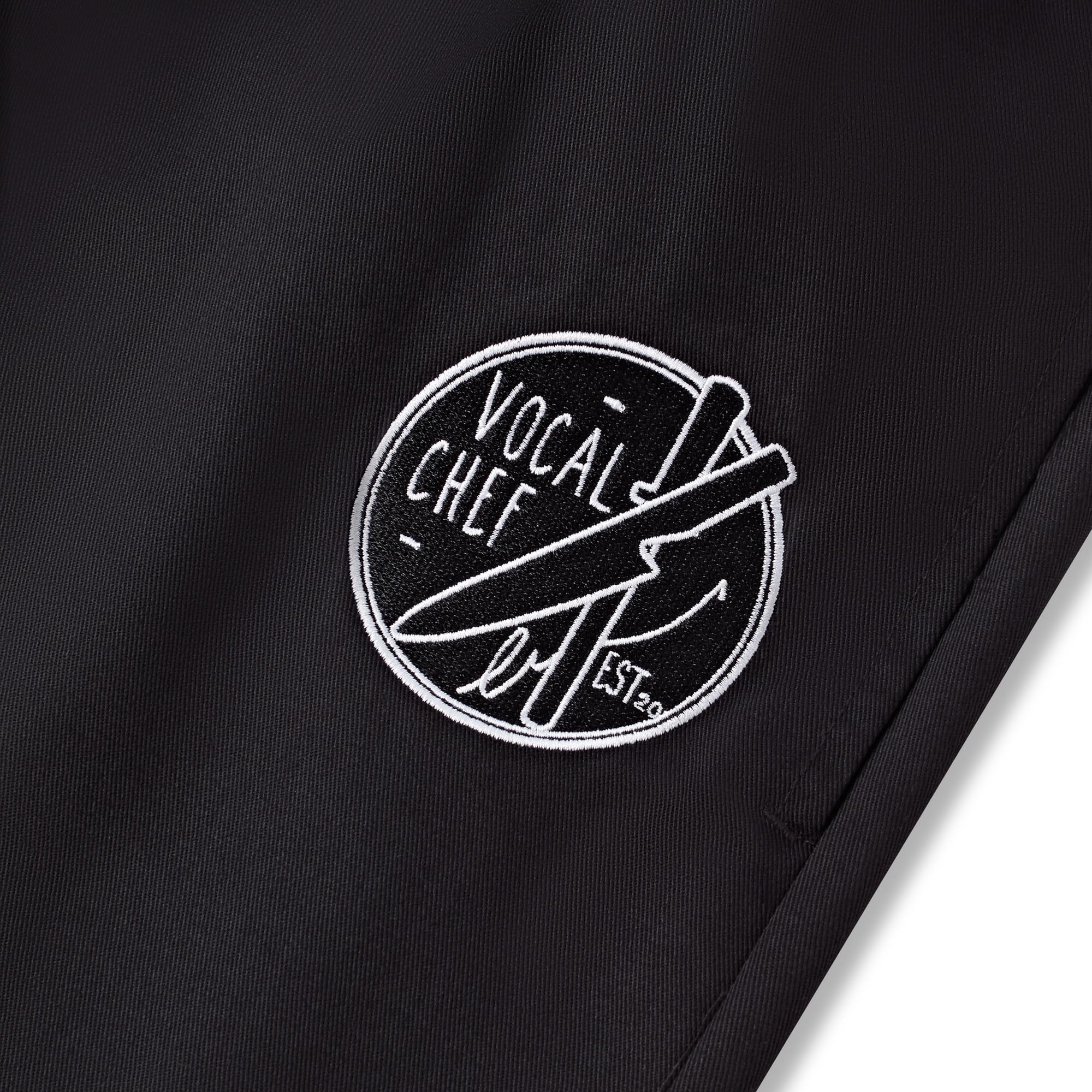 Vocal Chef professional black chef trousers original design kitchen workwear UK