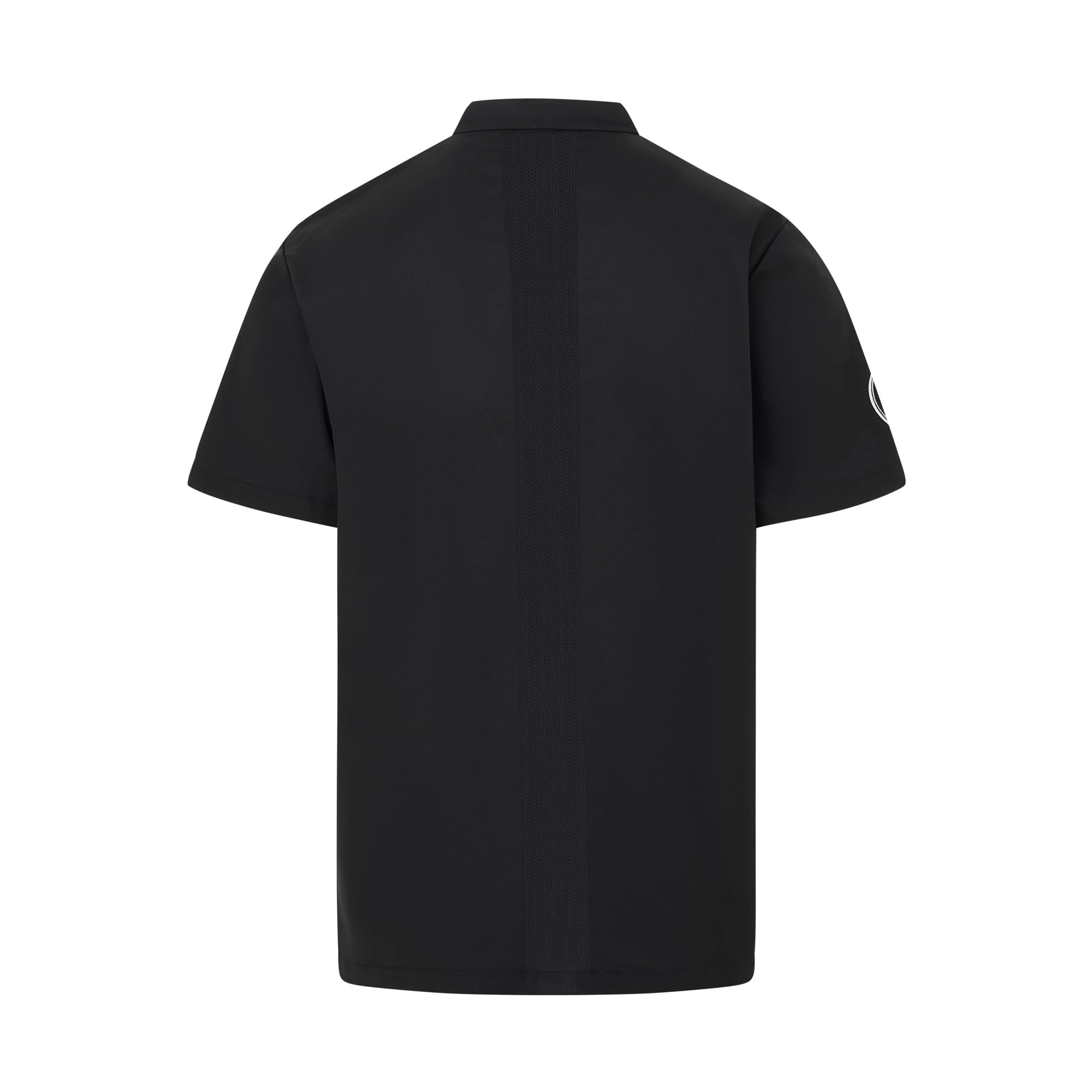 Vocal Chef professional black chef jacket original vented back design double breasted black buttons UK