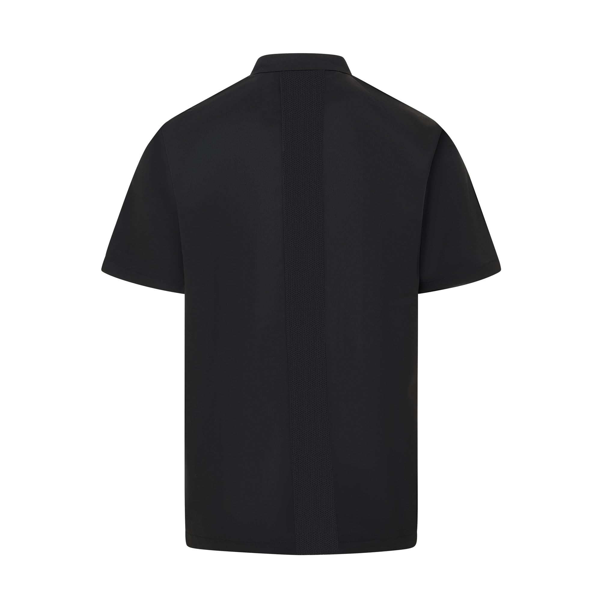 Vocal Chef professional black chef jacket stealth vented back design double breasted black buttons UK