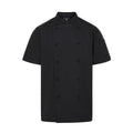 Vocal Chef professional black chef jacket stealth vented back design double breasted black buttons UK